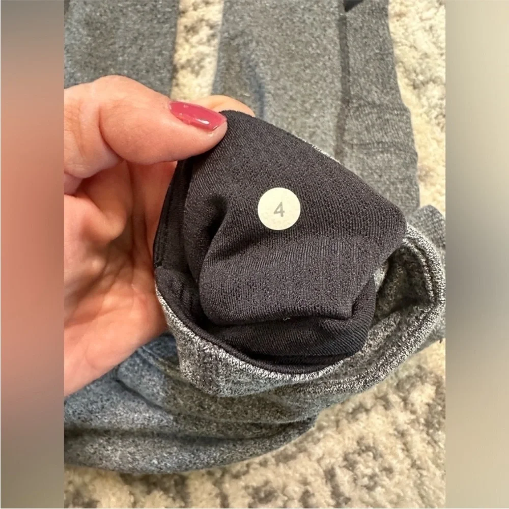 Lululemon Motivate‎ Pant Heathered Speckled Black / Black Size 4